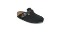 image of Birkenstock Boston Braided Oiled Suede/Natural Leather Narrow Women's